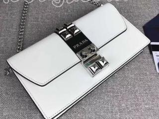 1ZH061_2BPT_F0964 プラダ バッグ スーパーコピー PRADA エレクトラ レザーバッグ レディース ショルダーバッグ 3色選択可 ホワイト+ブラック