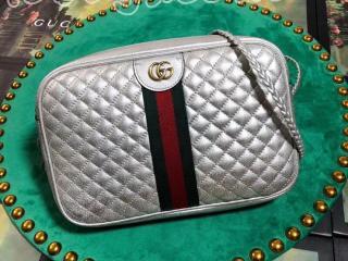 541051 0U12T 8562 グッチ バッグ スーパーコピー GUCCI シルバー ラミネート レザー スモール レディース ショルダーバッグ