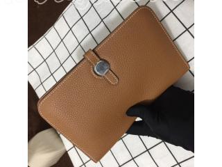 HERMES エルメス ドゴン GM 財布 エトープ (エトゥープ) トゴ シルバー金具 新品