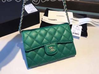 A84512 Y83470 3B782 シャネル バッグ コピー CHANEL クラシック チェーンクラッチ グレインド カーフスキン レディース ショルダーバッグ 5色可選択 グリーン