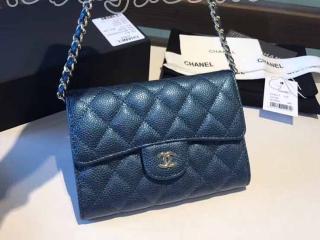 A84512 Y83470 0B761 シャネル バッグ コピー CHANEL クラシック チェーンクラッチ グレインド カーフスキン レディース ショルダーバッグ 5色可選択 ブルー