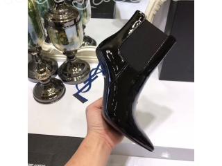 Saint Laurent オピウム アンクルブーツ ヒール8.5cm サンローラン ロゴヒール Saint Laurentブーツ  サンローラン