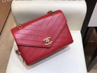 A57431 Y83566 4B953 シャネル バッグ スーパーコピー CHANEL フラップ バッグ ラムスキン レディース ショルダーバッグ 2色可選択 レッド