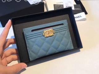 A84431 Y33262 11142 ボーイ シャネル カードケース スーパーコピー BOY CHANEL グレインド ゴートスキン ゴールド金具 6色可選択