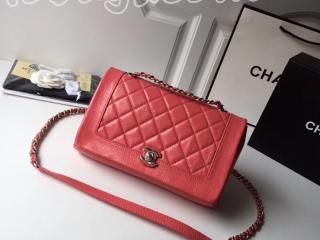 A57602 Y83490 4B888 シャネル バッグ スーパーコピー CHANEL フラップ バッグ クランプル カーフスキン & レジン レディース ショルダーバッグ 4色可選択 ピンク