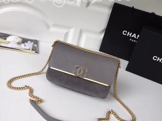 A57560 Y33357 5B154 シャネル バッグ スーパーコピー CHANEL フラップ バッグ グレインド カーフスキン & スウェード カーフスキン レディース ショルダーバッグ 4色可選択 グレー