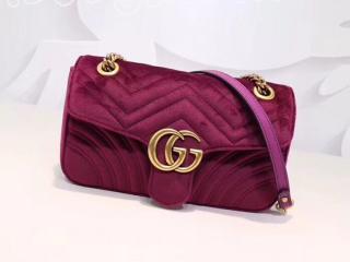 443497 K4D2T 5671 グッチ GGマーモント バッグ スーパーコピー GUCCI GG Marmont ベルベット ミニバック レディース チェーンショルダーバッグ 5色可選択 パープル