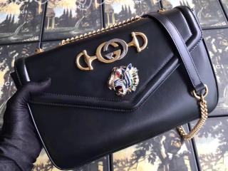 537241 0V11X 1000 グッチ バッグ コピー GUCCI タイガーヘッド ミディアム レディース ショルダーバッグ 4色可選択 ブラック レザー