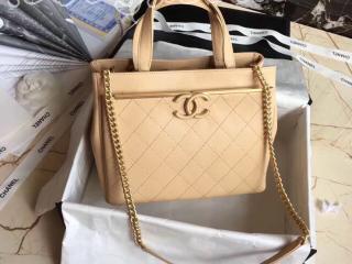 A57563 Y83814 5B308 シャネル バッグ コピー CHANEL スモール ショッピング バッグ グレインド カーフスキン レディーストートバッグ 5色可選択 ベージュ