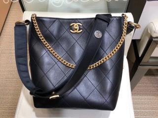 A57573 Y83828 94305 シャネル バッグ コピー CHANEL ホーボー バッグ カーフスキン ＆ グログラン レディース ショルダーバッグ 5色可選択 ブラック