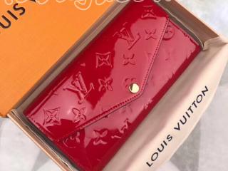 M90208 ルイヴィトン モノグラム・ヴェルニ 長財布 スーパーコピー 「LOUIS VUITTON」 ポルトフォイユ・サラ ヴィトン レディース 二つ折り財布 4色可選択 スリーズ