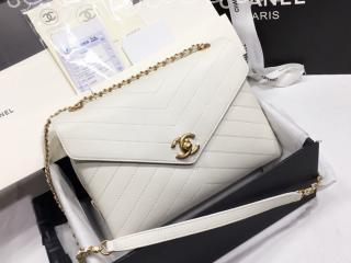 A57432 Y83566 10601 シャネル バッグ スーパーコピー CHANEL フラップ バッグ ラムスキン レディース ショルダーバッグ 26cm 4色可選択 ホワイト