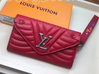 M63299 ルイ･ヴィトン 長財布 コピー 「LOUIS VUITTON」 ニューウェーブ ロング･ウォレット レディース 二つ折り財布 4色可選択 レッド