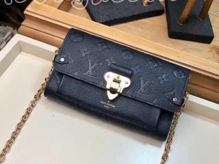 M63398 ルイヴィトン モノグラム・アンプラント 長財布 スーパーコピー 「LOUIS VUITTON」 チェーン・ウォレット レディース 二つ折り財布 2色可選択 ノワール