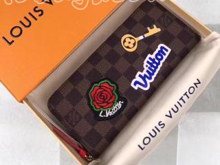 N60147 ルイヴィトン ダミエ･エベヌ 長財布 コピー 「LOUIS VUITTON」 ポルトフォイユ･クレマンス ヴィトン レディース ラウンドファスナー財布