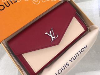 M63810 ルイヴィトン カーフ 長財布 スーパーコピー 「LOUIS VUITTON」 ポルトフォイユ・マイロックミー レディース 二つ折り財布 4色可選択 Lie De Vin Etain Creme