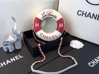 AS0209 Y84152 C4345 シャネル バッグ スーパーコピー CHANEL 18/19年 クルーズ コレクション ラムスキン スモール ラウンド バッグ レディース ショルダーバッグ 2色可選択 レッド & ホワイト