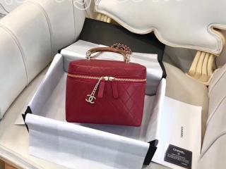 A57343 Y83927 4B953 シャネル バッグ コピー CHANEL 2018/19年秋冬 ヴァニティー ケース ラムスキン & ウッド レディース ショルダーバッグ 3色可選択 レッド