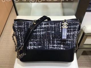 A93824 Y83781 K0991 ガブリエル ドゥ シャネル バッグ スーパーコピー GABRIELLE CHANEL 2018/19年秋冬 プレコレクション ツイード & カーフスキン ホーボー バッグ