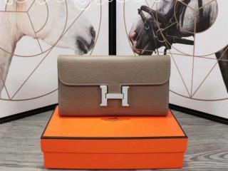 constance0268 エルメス コンスタンス 長財布 スーパーコピー HERMES Constance レディース 二つ折り財布 国産牛革 シルバー金具 11色可選択