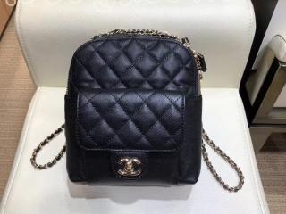 AS0004 Y84078 94305 シャネル バッグ コピー CHANEL 2018/19年 クルーズ コレクション グレインド カーフスキン バックパック ブラック