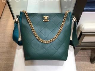 A57573 Y83828 5B403 シャネル バッグ スーパーコピー CHANEL ホーボー バッグ カーフスキン ＆ グログラン レディース ショルダーバッグ 5色可選択 ブルー