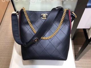 A57573 Y83828 black シャネル バッグ スーパーコピー CHANEL ホーボー バッグ カーフスキン ＆ グログラン レディース ショルダーバッグ 5色可選択