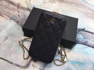 A70655 Y33352 C3906 シャネル バッグ コピー CHANEL 2018/19年 クルーズ コレクション グレインド カーフスキン クラシック チェーンクラッチ ブラック