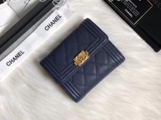 A80734 Y83622 307 ボーイ シャネル 財布 コピー BOY CHANEL スモール フラップ ウォレット グレインド ゴートスキン レディース 三つ折り財布 ゴールド金具 7色可選択