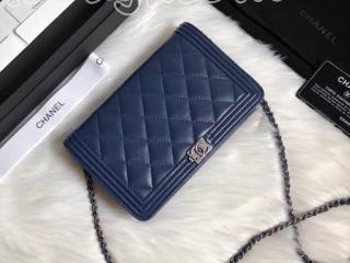 A80287 Y07659 CH452 ボーイ シャネル 財布 スーパーコピー BOY CHANEL チェーンウォレット ラムスキン レディース 二つ折り財布 ゴールド/シルバー金具 2色可選択