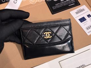 A84386 Y61477 94305 シャネル カードケース スーパーコピー CHANEL 2018/19年 クルーズ コレクション エイジド カーフスキン & スムーズ カーフスキン カードケース 6色可選択 ブラック