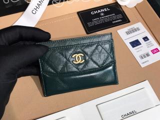 A84386 Y61477 3B782 シャネル カードケース コピー CHANEL 2018/19年 クルーズ コレクション エイジド カーフスキン & スムーズ カーフスキン カードケース 6色可選択 グリーン