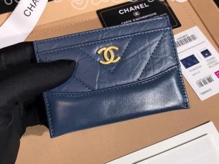 A84386 Y83824 5B646 シャネル カードケース スーパーコピー CHANEL 2018/19年 クルーズ コレクション エイジド カーフスキン & スムーズ カーフスキン カードケース 6色可選択 ブルー