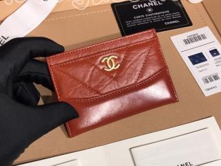 A84386 Y83824 0B798 シャネル カードケース スーパーコピー CHANEL 2018/19年 クルーズ コレクション エイジド カーフスキン & スムーズ カーフスキン カードケース 6色可選択 オレンジ