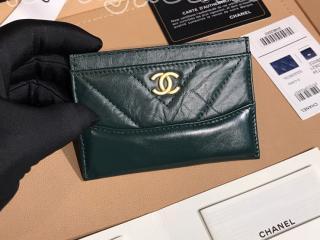 A84386 Y83824 3B782 シャネル カードケース コピー CHANEL 2018/19年 クルーズ コレクション エイジド カーフスキン & スムーズ カーフスキン カードケース 6色可選択 グリーン