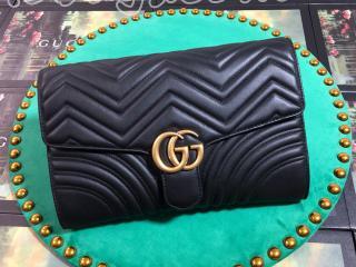 498079 DTDIT 1000 グッチ GGマーモント バッグ コピー GUCCI GG Marmont レディース クラッチバッグ 9色可選択 ブラック