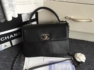 A92236 Y84178 94305 シャネル バッグ スーパーコピー CHANEL 2018/19年 クルーズ コレクション カーフスキン スモール トップハンドル フラップ バッグ ブラック