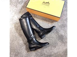 HERMES アイコニック♪ Story boot noir ロングブーツレディースファッション ブーツ ロングブーツ 黒