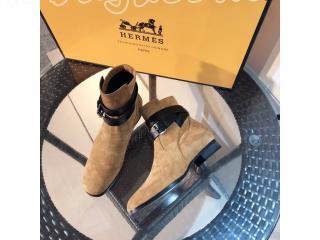 エルメス　Neo ankle boot　ネオ アンクルブーツHERMES スエード ストラップアンクルブーツ marine