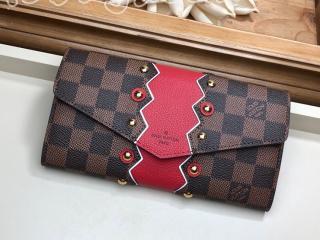 N60151 ルイヴィトン ダミエ・エベヌ 長財布 スーパーコピー 「LOUIS VUITTON」 ポルトフォイユ・サラ レディース 二つ折り財布