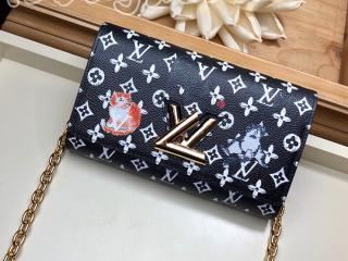 M63888 ルイヴィトン モノグラム 長財布 コピー 「LOUIS VUITTON」 ポルトフォイユ･ツイスト チェーン レディース 二つ折り財布