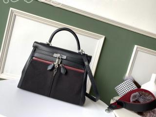 kelly32683 エルメス ケリー バッグ スーパーコピー HERMES Kelly Lakis 32 Swift革 ハンドバッグ レディース ショルダーバッグ 4色可選択