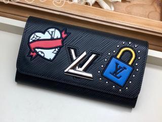 M63456 ルイヴィトン エピ 財布 コピー 「LOUIS VUITTON」 ポルトフォイユ・ツイスト レディース 二つ折り財布 ノワール