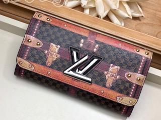 M63778 ルイヴィトン ダミエ 長財布 コピー 「LOUIS VUITTON」 ポルトフォイユ･ツイスト その他キャンバス レディース 二つ折り財布