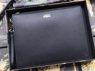 547613 0YA0G 1000 グッチ バッグ コピー GUCCI 19クルーズ グッチ ロゴ レザー ポーチ メンズ クラッチバッグ