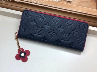 M63920 ルイヴィトン モノグラム・アンプラント 長財布 スーパーコピー 「LOUIS VUITTON」 ポルトフォイユ･クレマンス レディース ラウンドファスナー財布 2色可選択 マリーヌルージュ