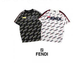 fendi 半袖tシャツ 2019SS ロゴ入半袖Tシャツ 半袖シャツ メンズ