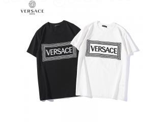 半袖シャツ メンズ 激安 versace 半袖tシャツ 2019SS ロゴ入半袖Tシャツ