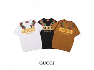 グッチ春夏新作★ロゴ入半袖Tシャツ　GUCCIシャツレディースブランド