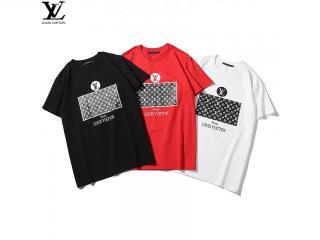 Louis Vuitton(ルイヴィトン) ヴァージル 19SS ブリックプリントTシャツイエローメンズ 半袖シャツ メンズ 激安